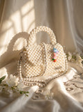 🌸 Ivory Muse Mini – Handmade Pearl Bead Bag